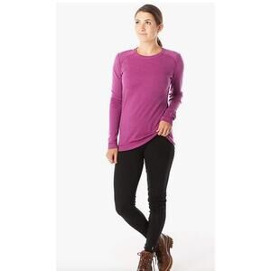 Smartwool Women’s Base Layer Top Merino 250 Wool Crew Meadow Mauve Heather Large
